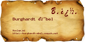 Burghardt Ábel névjegykártya